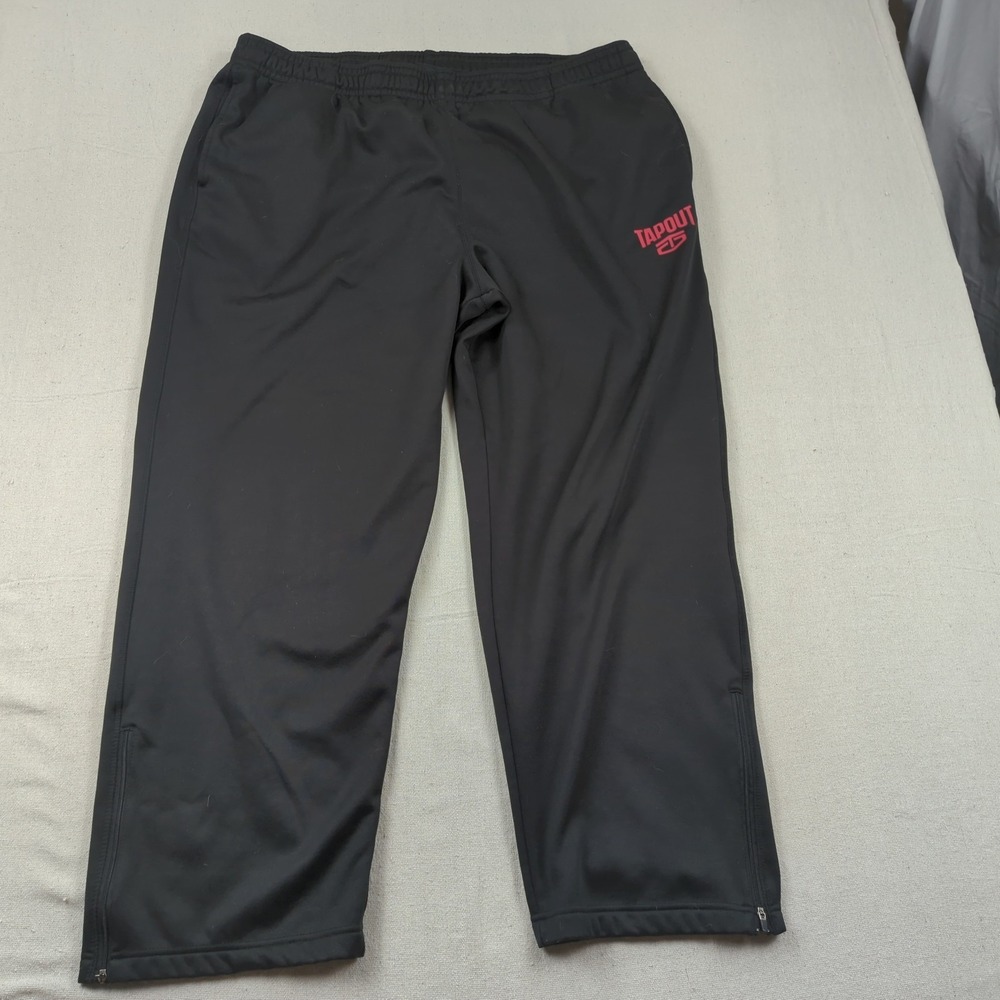 Tapout Sweatpants Mens 3XL Black Fleece Pockets Comfort Fit Workout